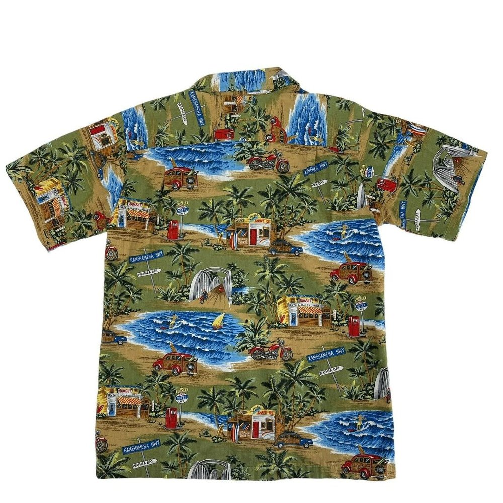 Kids Tropical Print Shirt - Green - Picture 2 of 5
